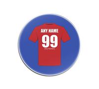 Personalised Gift - Set of 4 x United Glass Round Coasters (Football Club Design Theme, Colour Options) - Any Name/Message on Your Unique Mat Pad Manchester Red Devils Army Reds