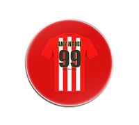 Personalised Gift - Sheffield Round Gloss Hardboard Coaster (Football Club Design Theme, Colour Options) - Any Name/Message on Your Unique Mat Pad - The Blades Red and White Wizards Army