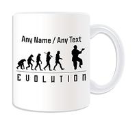 Personalised Gift - Tai Chi Mug (Evolution Design White) Any Name Message Unique - Player Outline Olympic Game Sport Coach Kung Fu Kungfu KongFu Kun Fan Chuan Taiji China Chinese Shifu History