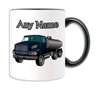 Personalised Gift - Tanker Truck Mug (Transport Design Theme, Colour Options) - Any Name/Message on Your Unique - Driver Tank Lorry Heavy Vehicle Semi Trailer Petrol Fuel Diesel Gas Automobile HGV
