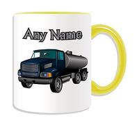 Personalised Gift - Tanker Truck Mug (Transport Design Theme, Colour Options) - Any Name/Message on Your Unique - Driver Tank Lorry Heavy Vehicle Semi Trailer Petrol Fuel Diesel Gas Automobile HGV
