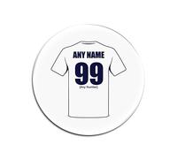Personalised Gift - The Spurs Glass Round Coasters (Football Club Design Theme, Colour Options) - Any Name/Message on Your Unique Mat Pad - Lilywhites