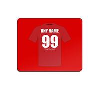 Personalised Gift - United Mouse Mat (Football Club Design Theme, Colour Options) - Any Name/Message on Your Unique Pad MouseMat MousePad Manchester Red Devils Army Reds