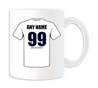 Personalised Gift - Wanderers Mug (Football Design Theme, White) - Any Name/Message on Your Unique Mug - The Trotters Whites White Men Bolton Club