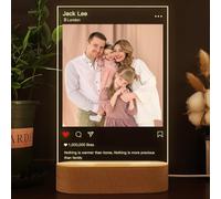 Personalised Gifts Acrylic Plaque Night Light, Selfie Frame For Instagram Style Personalised Photo Frames Personalised Gifts for Him Her Women Men Valentine's Day Christmas Anniversary Birthday