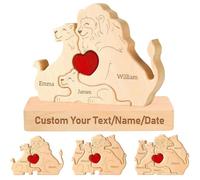 Personalised Gifts-Custom Wooden Bear Puzzle Custom Mama Bear Puzzle with 2-7 Names for Home Decor Personalised Jigsaw for Christmas,Mother's Day,Father's Day Birthday House Warming (Style-6)
