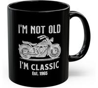 Personalised Gifts for Dad, Grandpa, Husband, Him - 40th 50th 60th 70th Birthday Gift Mug, Retirement Present, Motorbike Lover Mug, Since 1955 1965 1975 1985 Custom Year Gift, Father's Day Anniversary