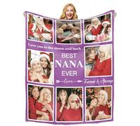 Personalised Gifts for Grandma, Customise Blanket with Photos, Collage Pictures to My Grandma Gift from Granddaughter, Mothers Day, Thanksgiving, Christmas, Birthday Gifts for Nana Grandma Grandmother