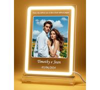 Personalised Gifts for Her and Him, Customised Acrylic Neon Night Lights with Customised Photo, Personalised Birthday Christmas Anniversary Couples Gifts for Women & Men for Mum, Dad, Baby, Kids