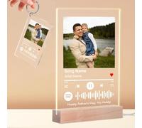Personalised Gifts for Men Dad Picture Album Cover Spotify Plaque Song Plaque Personalised Gifts for Birthday Fathers Day