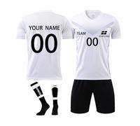 Personalised Gifts for Men,Personalised England Style Kit Football Shirt, Football Kits for Girls and Boys Personalised Gift for Children Kids Playwear,Personalised T Shirt UK,A3
