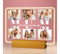 Personalised Gifts for Mum, Mothers Day Gifts, Custom Photo Frame Night Light with HD UV Print, MUM Light up Picture Frame, Mummy Birthday Gifts Ideas from Daughter Son