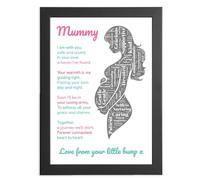 PERSONALISED Gifts for Mummy To Be Birthday Christmas Baby Shower - Bump Gifts for Mum, Expecting Mummy from Bump - Birthday Christmas Mothers Day Gift - A5 A4 A3 Framed Prints