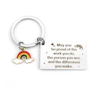 Personalised Gifts Friend Best Gifts Inspirational Keyring Good Luck Gifts for She Him Women Man Friends Colleagues Bestie Teachers Nurse Social Worker International Womens Day Birthday Christmas