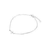 Personalised Gifts Sterling Silver Bracelet for Women Write Your Own Customise Message S925 Hallmark Genuine Solid Silver Cubic Zirconia Crystals Gifts for Her Birthday (Cross Anklet/Bracelet)
