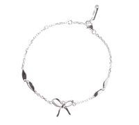 Personalised Gifts Sterling Silver Bracelet for Women Write Your Own Customise Message S925 Hallmark Genuine Solid Silver Cubic Zirconia Crystals Gifts for Her Birthday (Ribbon Bow)