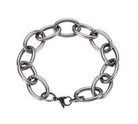 Personalised Gifts Stretch Bracelet, Stainless Steel Bracelets Men's Punk Chain Bangle Delicate Bracelet with Lobster Clasp, Stainless Steel, Without zirconia