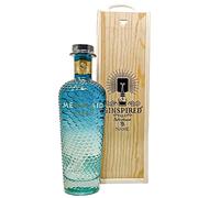 Personalised Gin Gift Single Wooden Gift Box (Mermaid Blue Dry Gin)