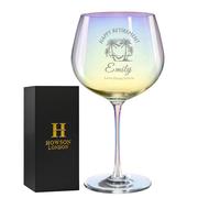Personalised Gin Glass Retirement Gifts for Women Engraved Gin Glass for Women 700ml Custom Cocktail Glass Personalised Retirement Gifts for Her Mum Bestie Friend Girlfriend (Design 2)