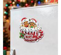 Personalised Gingerbread Family Magnet, Custom Name Christmas Fridge Decor, Acrylic Holiday Refrigerator Magnet with Strong Hold, Unique for Family & Friends 2025