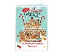 Personalised Gingerbread House Christmas Greeting Card