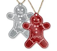 Personalised Gingerbread Man - Acrylic Christmas Ornament, Cute Christmas Decor, Christmas Tree Decorations, Xmas Keepsake Memento