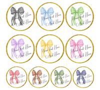 Personalised Gingham Bow Chocolate Neapolitan Squares Coins Love Heart Roll Happy 18th 21st Birthday Congratulations Thank You 30 40 50 60 Baby Shower Party Favour Gift (20, Gold Coin)