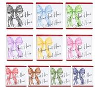 Personalised Gingham Bow Chocolate Neapolitan Squares Coins Love Heart Roll Happy 18th 21st Birthday Congratulations Thank You 30 40 50 60 Baby Shower Party Favour Gift (5, Red Foil)