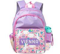 Personalised Girls Backpack Unicorns Rainbow School Bag Childrens Primary School Rucksack - Any Custom Name PL09