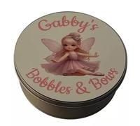 Personalised Girls Hair Accessories Storage Tin, Great gift for that youngster and it keeps everything tidy and in one place. Makes a great keepsake for those Bobbles, Bows, Slides in a beautiful tin.
