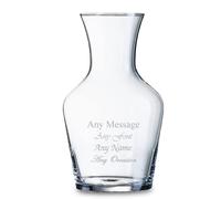 Personalised Glass Carafe. 250ml Vin Carafe or Vase with Gift Box. Any Message Over 4 Lines.