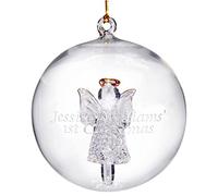 Personalised Glass Christmas Angel Bauble