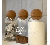Personalised Glass Storage Jars with Cork Stopper