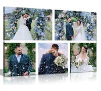 Personalised Glitter Canvas Print - Custom Photo Wall Art, Handmade Gift