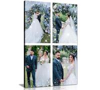 Personalised Glitter Canvas Print - Custom Photo Wall Art, Handmade Gift