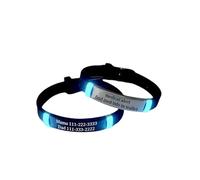 Personalised Glow in The Dark Name & Message & Contact Info ID Bracelet, Glowing Custom Nameplate Silicone Strap Bangle, Anti-Lost Medical Alert Identification Awareness Jewellery Free Engraving