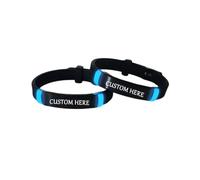 Personalised Glow in The Dark Sun & Moon Silicone Bracelets for Couples, Lovers His Hers Matching Wristband Set for BF GF Wife Husband, Custom Name Relationship Bracelets Couple Gift for Men Women