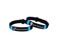 Personalised Glow in The Dark Sun & Moon Silicone Bracelets for Couples, Lovers His Hers Matching Wristband Set for BF GF Wife Husband, Custom Name Relationship Bracelets Couple Gift for Men Women