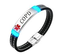 Personalised Glow Medical Alert Bracelet for Women Men, Custom Engraved Emergency ID Stitching Silicone Wristnamd for Diabetic Eliquis Epilepsy