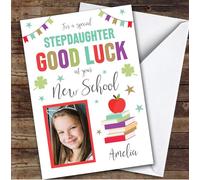 Personalised Going To New School Card For Stepdaughter Photo Books Apple | Custom Greetings Card For Going To New School Any Text