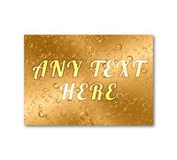 Personalised Gold Bubbles Aluminium Plaque for Bar Kitchen Wedding Anniversary Metal Sign