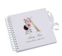 Personalised Gold Letter Monogram Scrapbook Photo Album