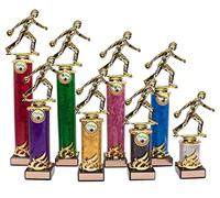 Personalised Gold Male Ten Pin Bowling Column Trophy Award Engraved With Any Text (28cm)