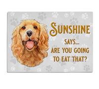 Personalised Golden Cocker Spaniel Chopping Board Glass Pet Dog Worktop Saver Cutting Kitchen Surface Protector Housewarming Gift DCH30
