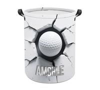 Personalised Golf Ball Laundry Hamper Custom Name Funny Dirty Clothes Laundry Basket Large Capacity Storage Basket For Bathroom Bedroom Family Golf Ball Lovers Xmas Birthday (style 18)