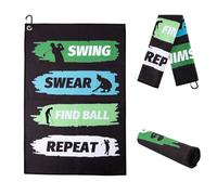 Personalised Golf Ball Towel Funny Accessories for Men Bags with Clip