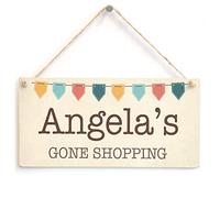 Personalised Gone Shopping Sign - Unique Funny Shopaholic Gift
