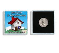 Personalised Good Luck in Your New Home Lucky Sixpence Keepsake Gift W40