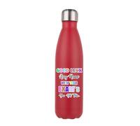 Personalised Good Luck with Your Exams, add 'Any Name' You've got This Gift, 17 OZ Double Walled Insulated Stainless Steel Cola Bottle. (Matt Red)