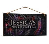 Personalised Gothic Cathedral Nightfall Wooden Door Plaque 20 x 10 cm